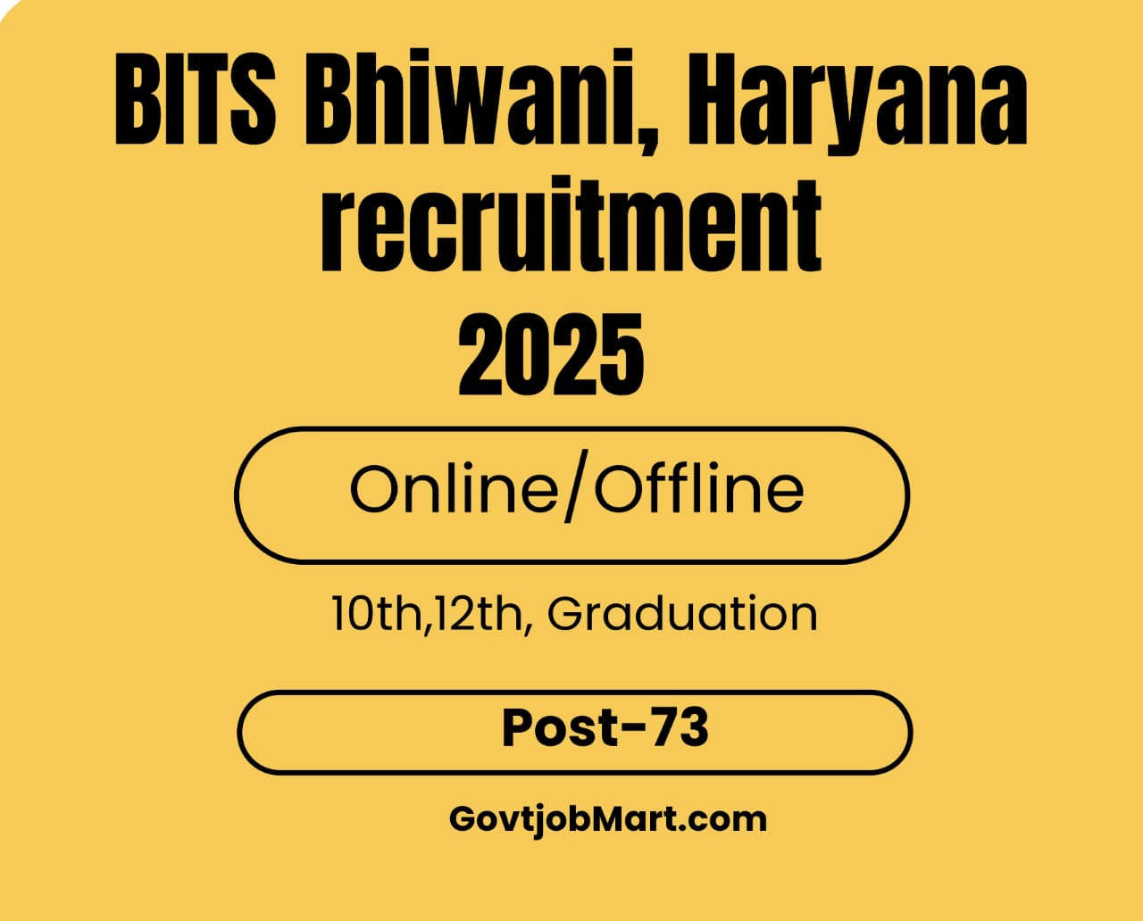 You are currently viewing BITS Bhiwani Recruitment 2025