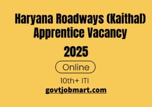 Read more about the article Haryana Roadways Kaithal Apprentice 2025